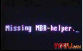 进入XP系统出现Missing MBR helper的解决