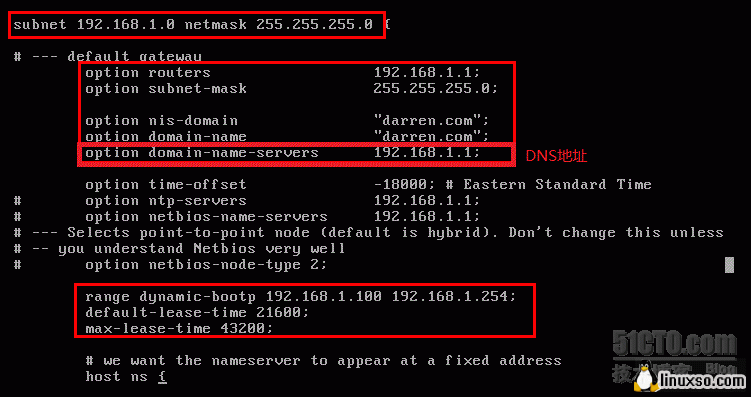 CentOS  5.4搭建DHCP服务